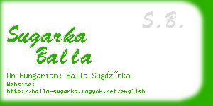 sugarka balla business card